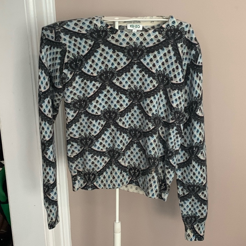 Kenzo‎ Paris cropped 100 percent wool sweater. Originally 250